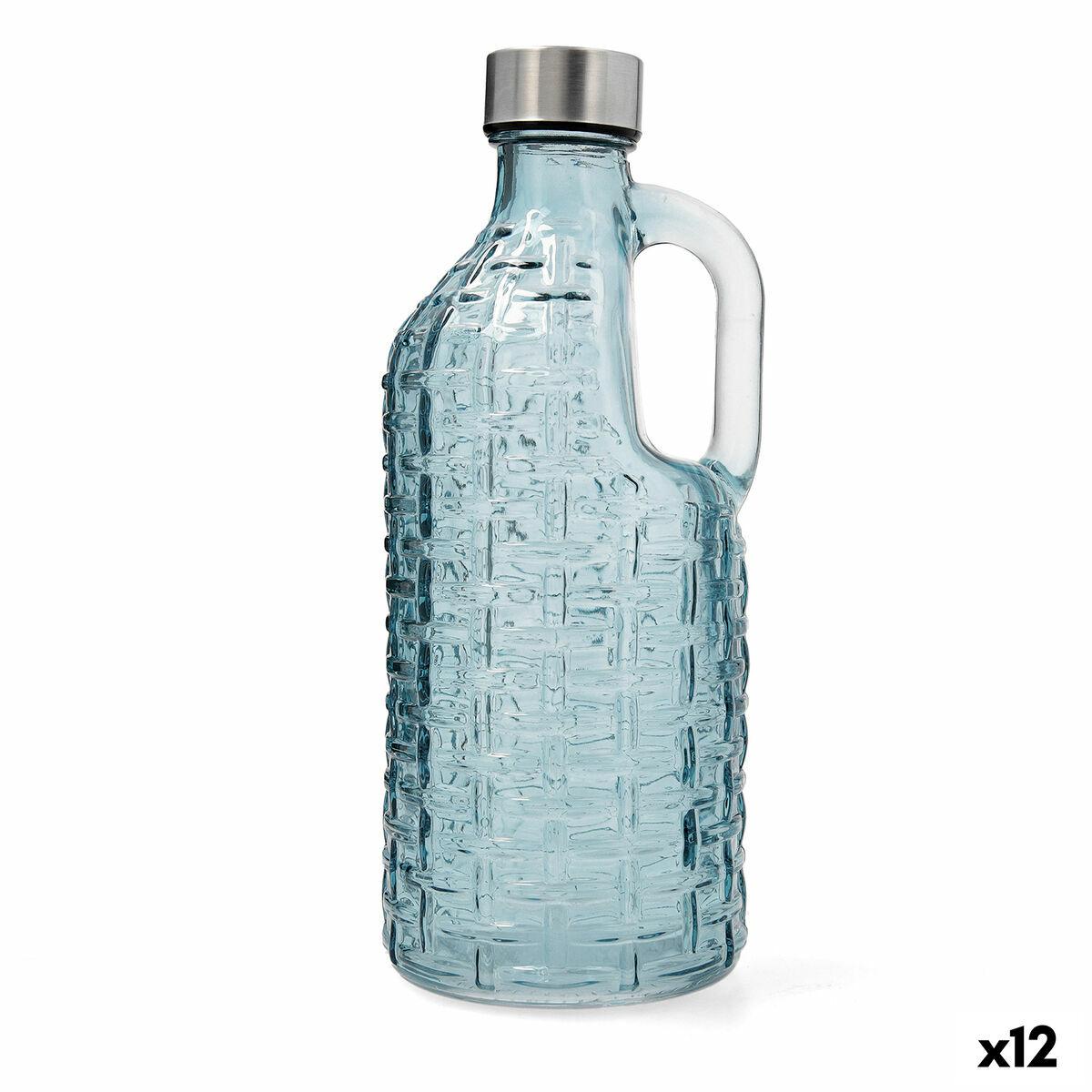 Botella de Agua Quid Calypso Azul Vidrio 1 L (12 Unidades)