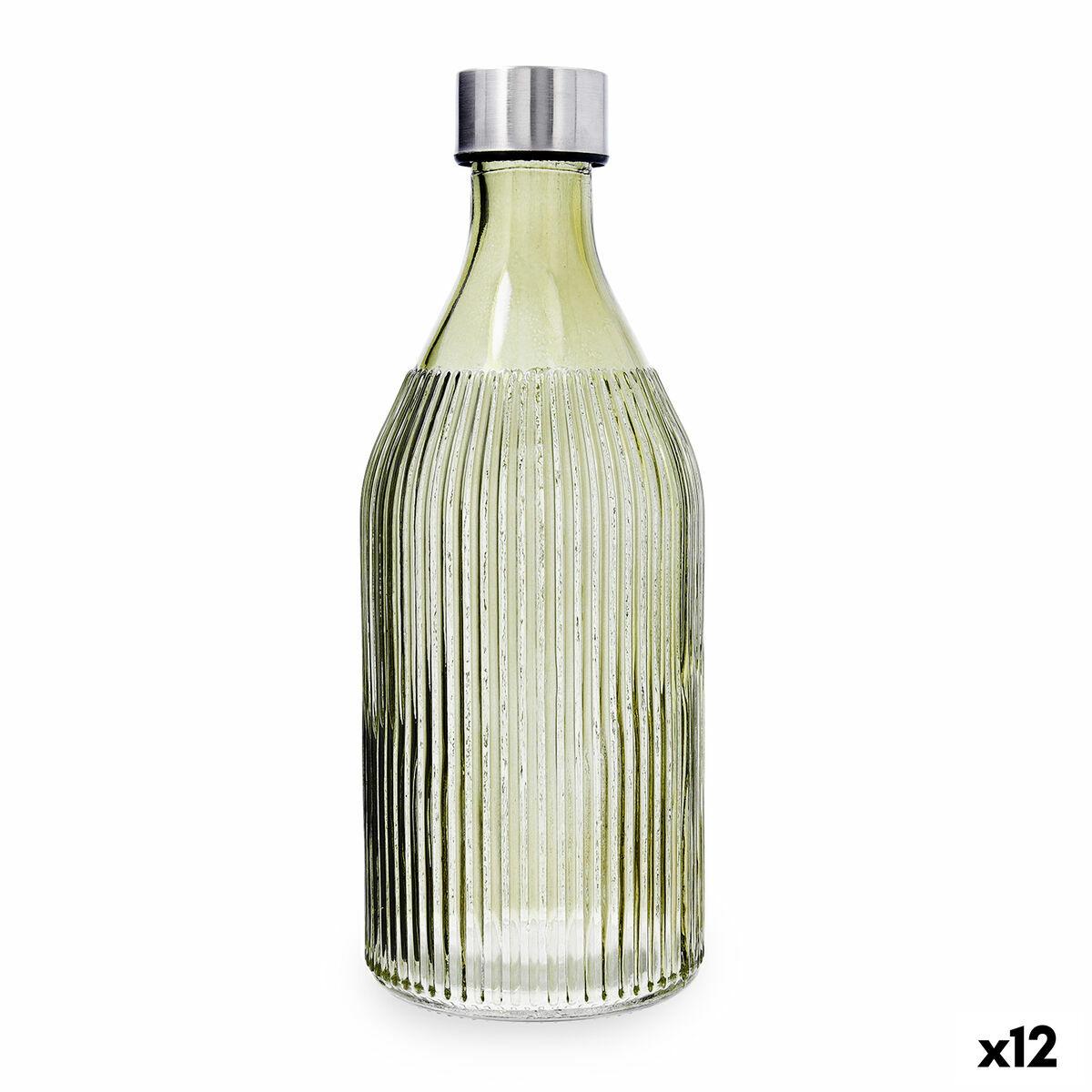 Botella de Agua Quid Maison Verde Vidrio 1 L (12 Unidades)
