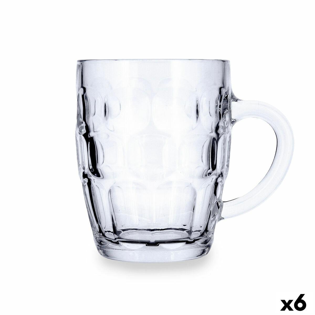 Jarra de Cerveza Quid Espuma Transparente Vidrio 560 ml (6 Unidades)