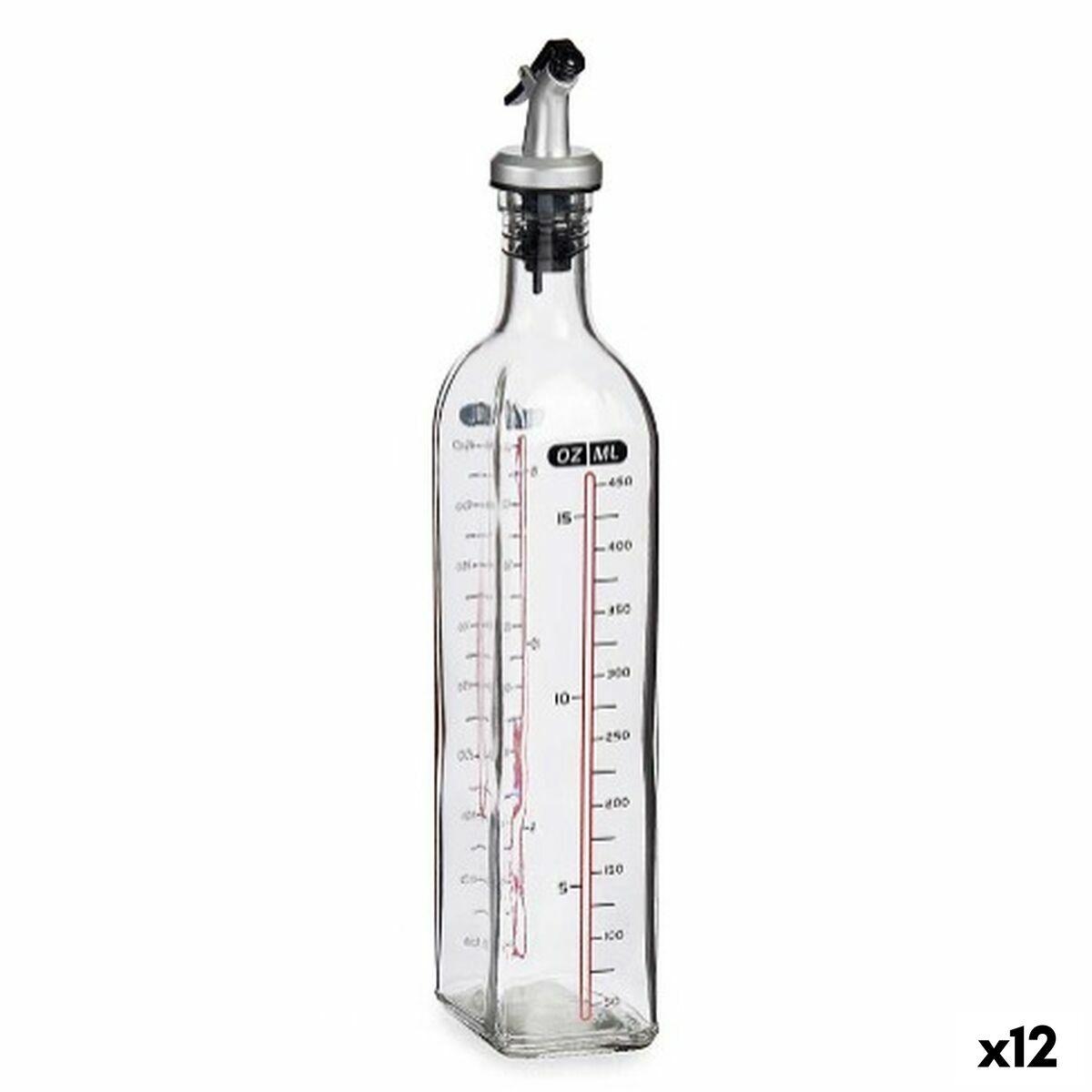 Aceitera Vivalto Transparente Vidrio Silicona Polipropileno 500 ml (12 Unidades)