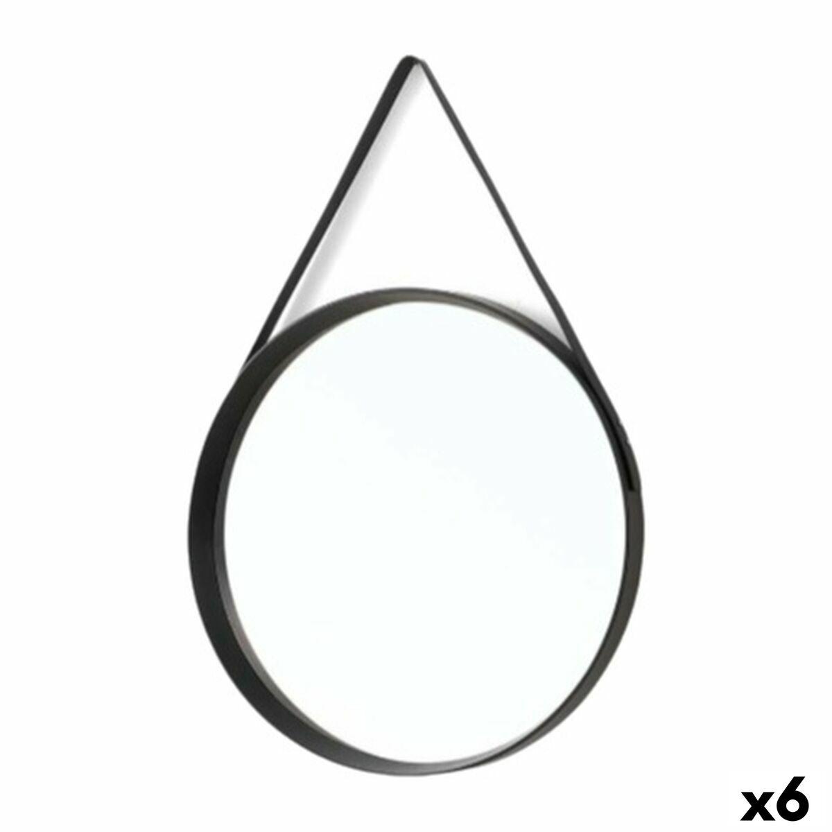 Espejo de pared Gift Decor Negro 51 x 4,5 x 76 cm (6 Unidades)