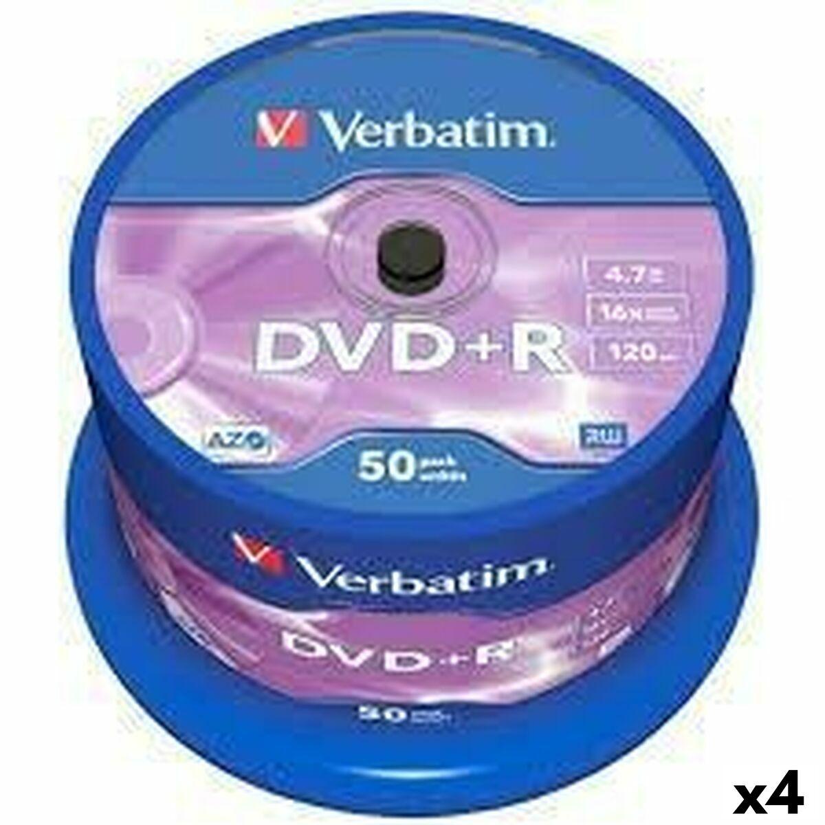 DVD+R Verbatim 4,7 GB 16x 50 Piezas (4 Unidades)