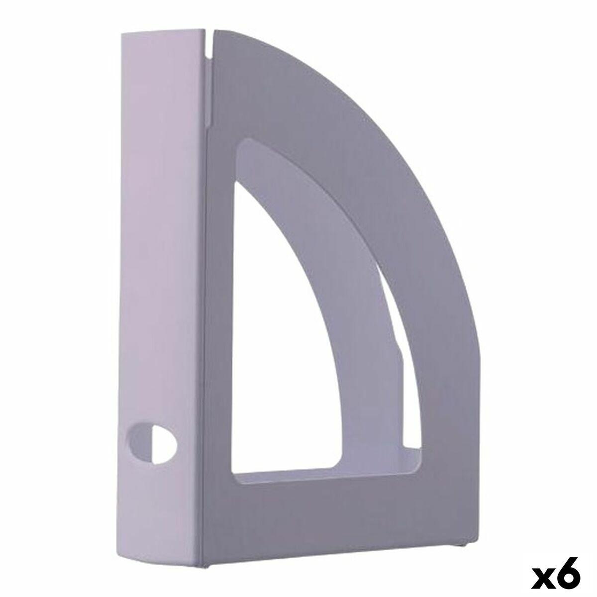 Revistero Archivo 2000 Malva A4 Folio 25 x 8 x 32 cm (6 Unidades)