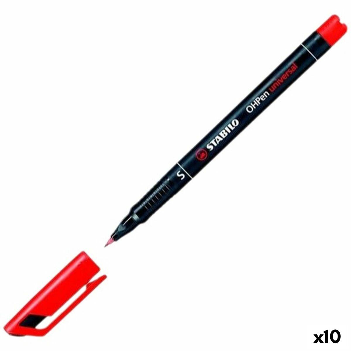 Set de Rotuladores Stabilo OHPEN UNIVERSAL Negro 0,4 mm (10 Unidades)