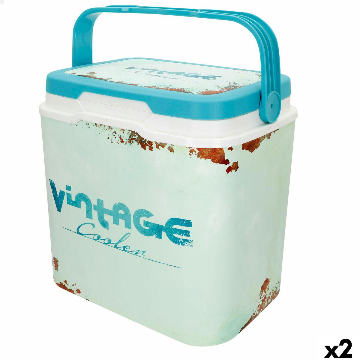 Nevera Portátil Rígida Aktive Azul Plástico 24 L 37 x 35 x 27 cm (2 Unidades)
