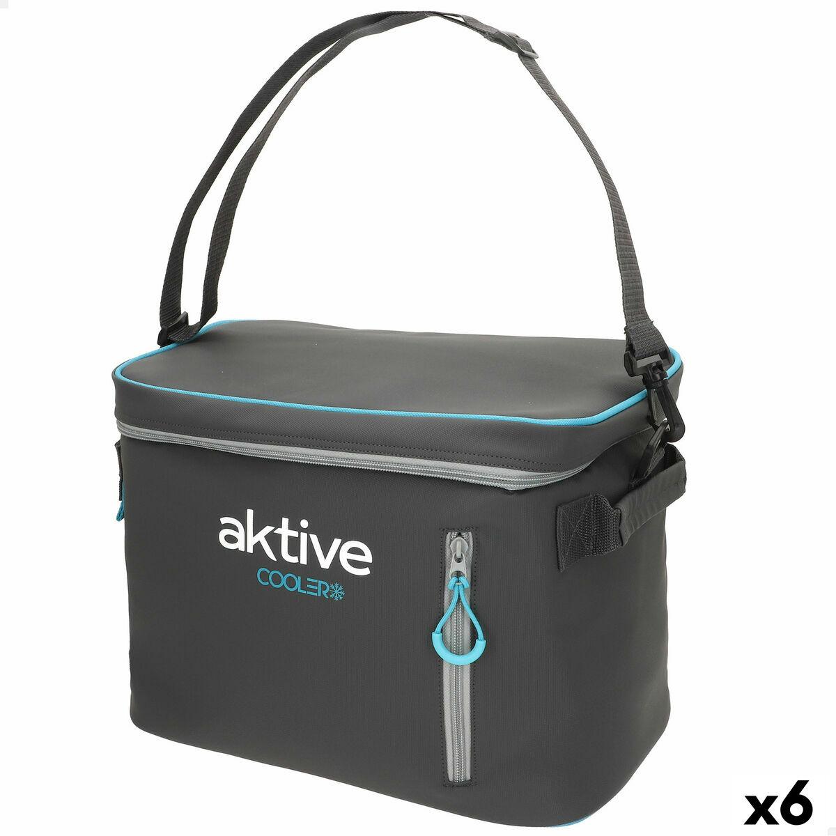 Nevera Portátil Aktive Negro Poliéster PEVA Foam 18 L 34 x 26 x 21 cm (6 Unidades)