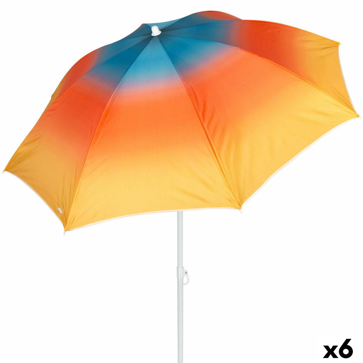 Sombrilla de playa Aktive Multicolor 200 x 200 x 200 cm (6 Unidades)
