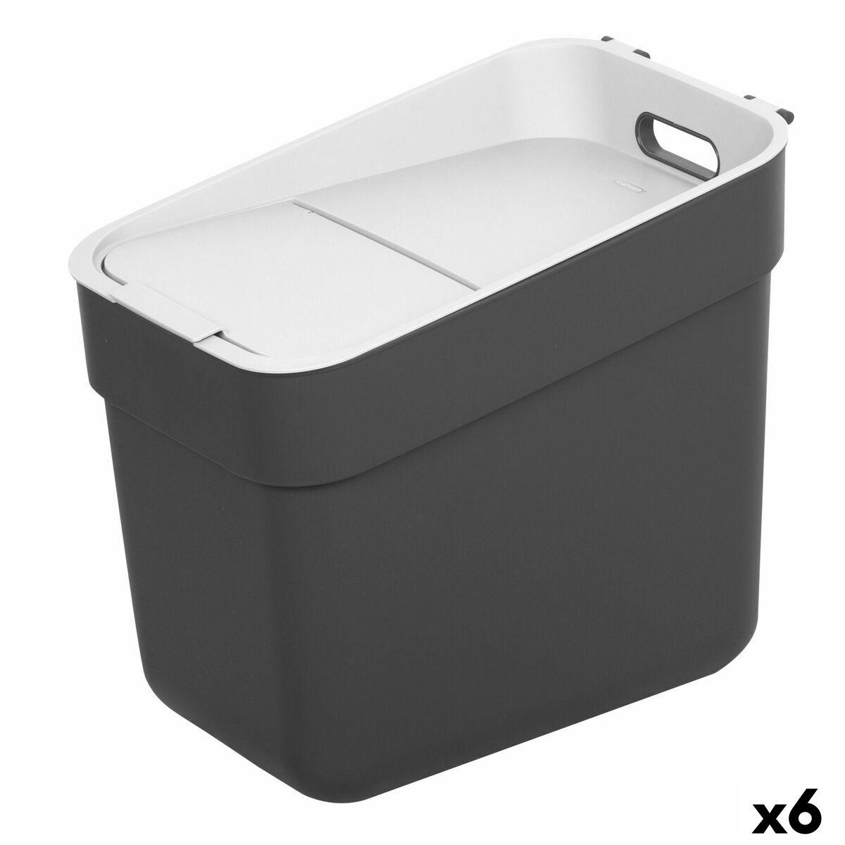Cubo de basura Curver Gris Plástico 20 L (6 Unidades)