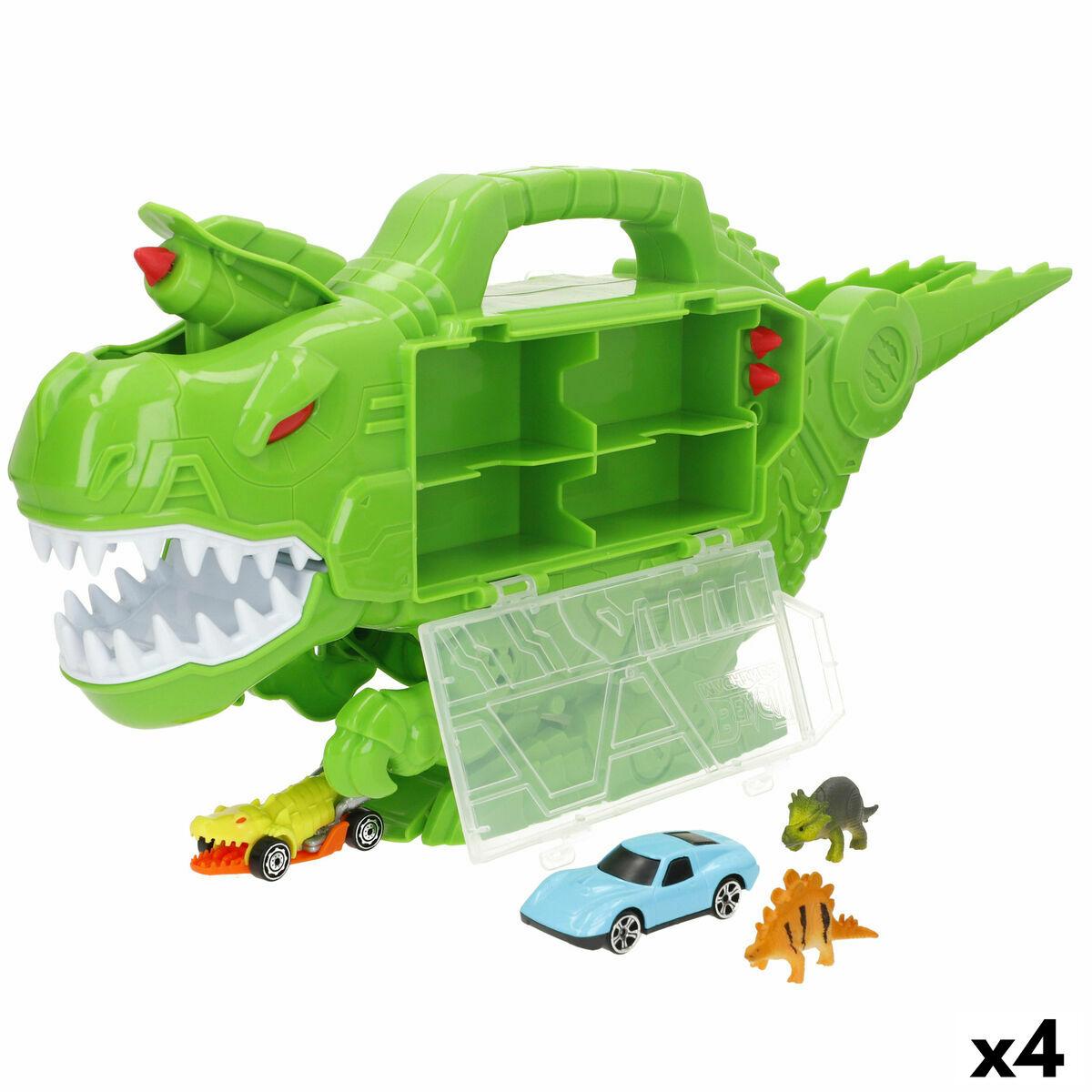 Playset de Vehículos Teamsterz Dinosaurio (4 Unidades)