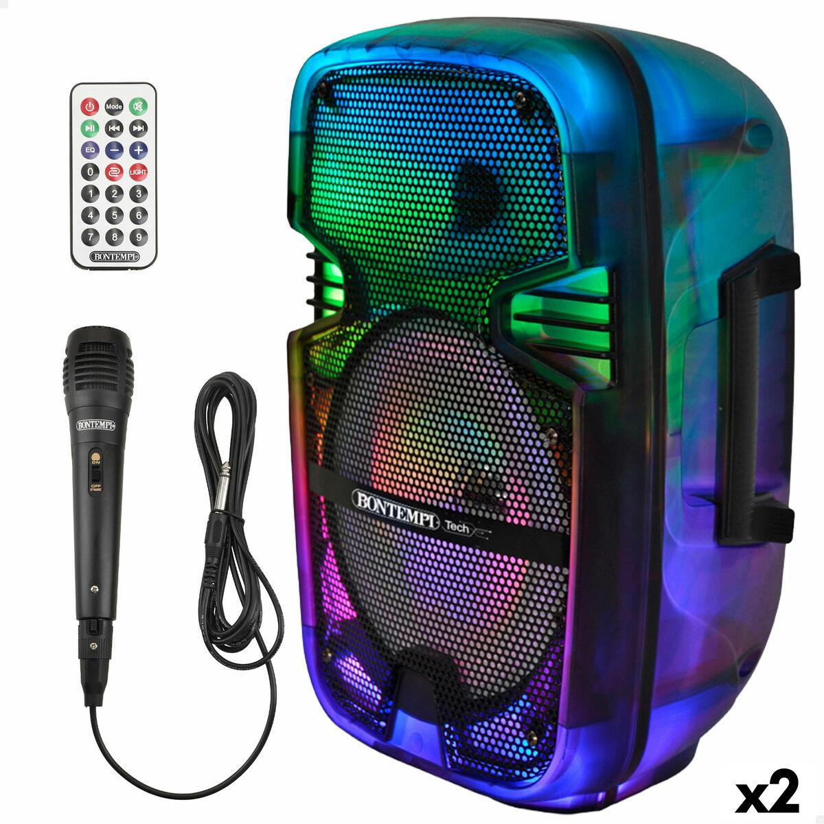 Altavoz con Micrófono Karaoke Bontempi 2 Unidades