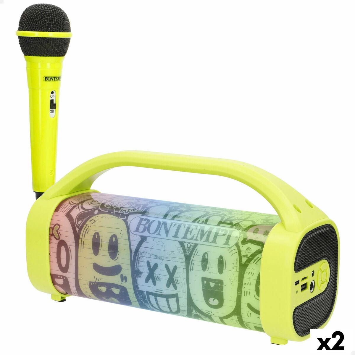 Altavoz con Micrófono Karaoke Bontempi 2 Unidades