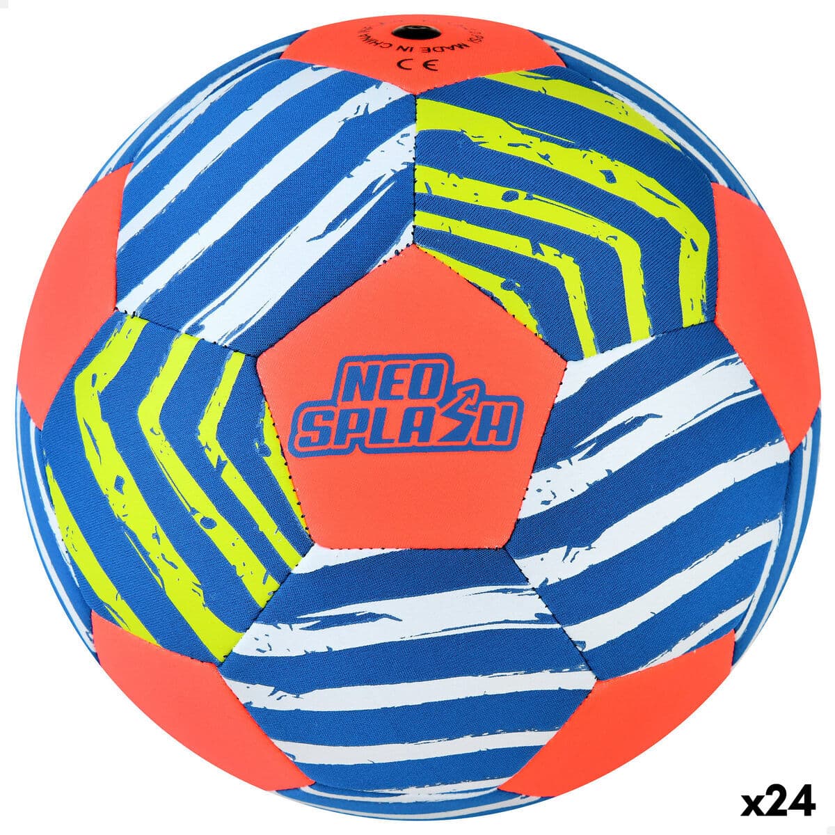 Balón de Fútbol Playa Aktive Neo Splash (24 Unidades)