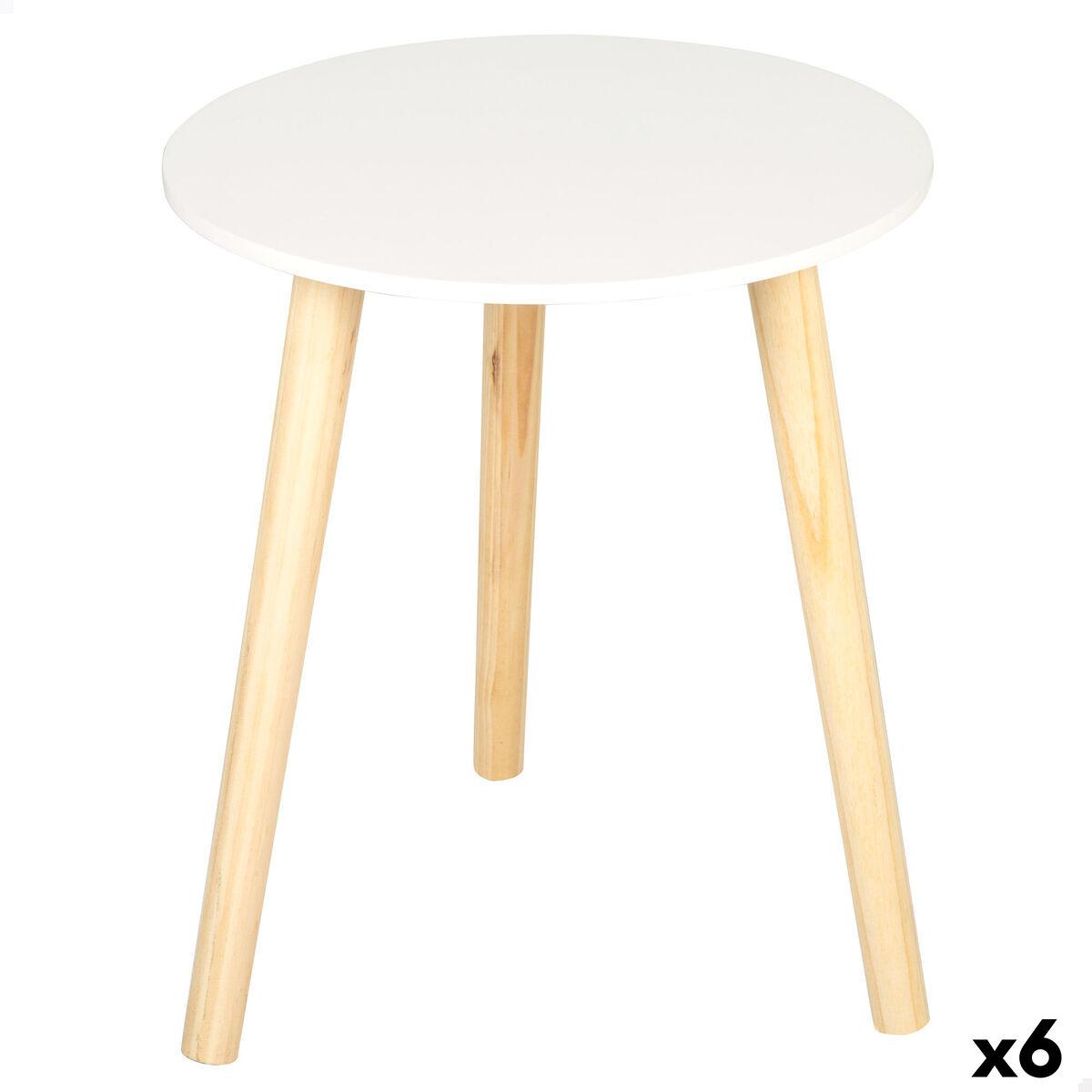 Mesa auxiliar Max Home Blanco 35 x 40 x 35 cm (6 Unidades)