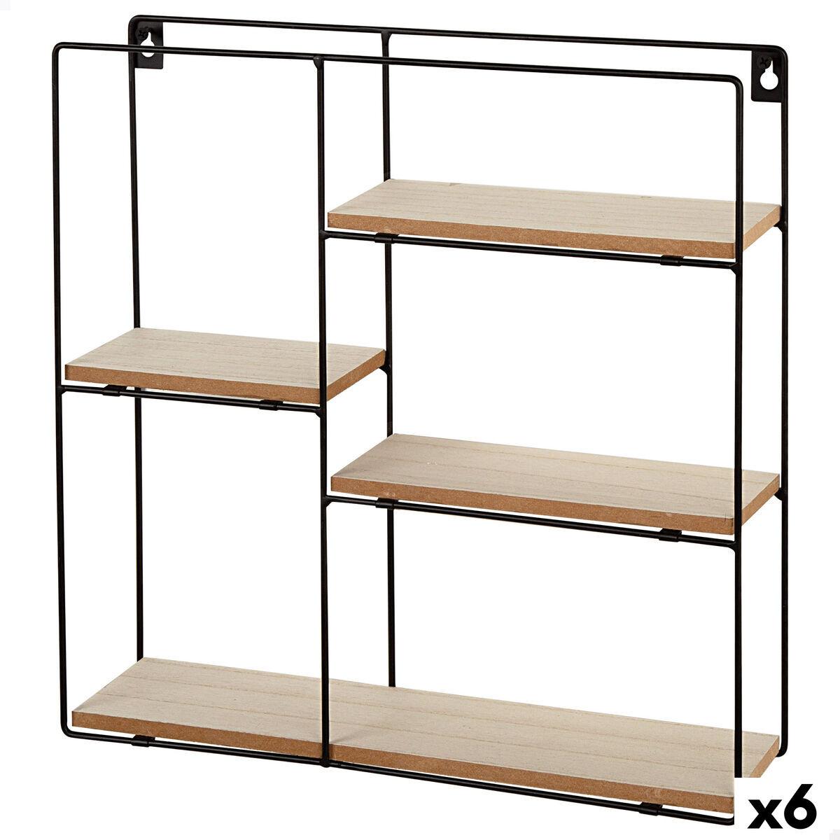 Estantería Max Home Hierro Madera MDF 40 x 40 x 10 cm (6 Unidades)