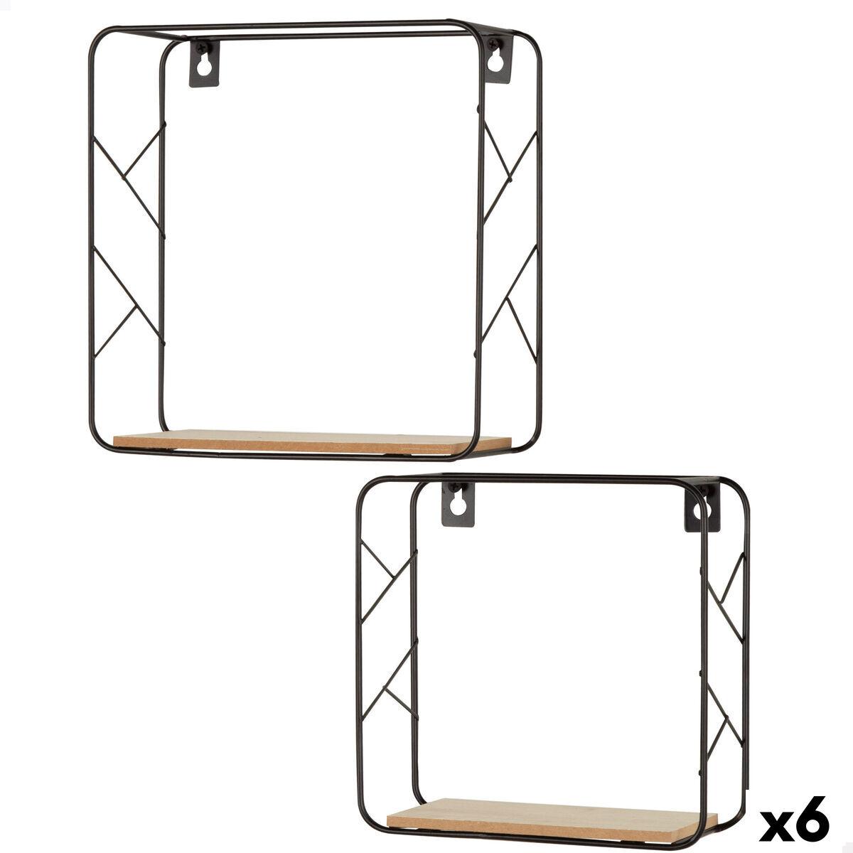 Estantería Max Home Hierro Madera MDF 25 x 25 x 10 cm (6 Unidades)