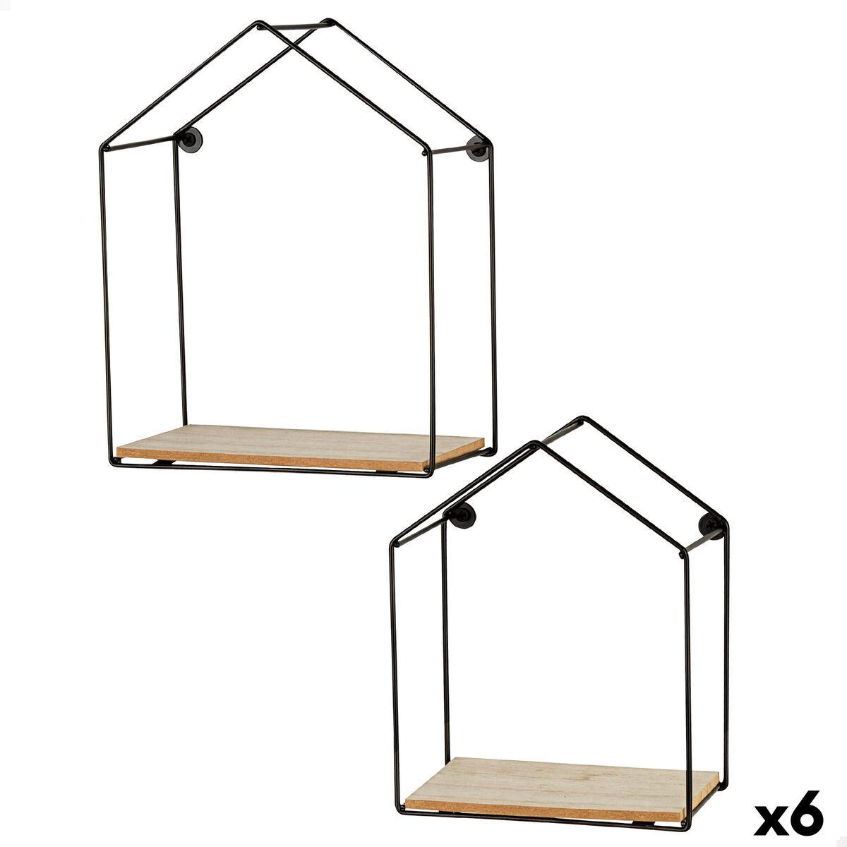 Estantería Max Home Hierro Madera MDF 21 x 25 x 10 cm (6 Unidades)