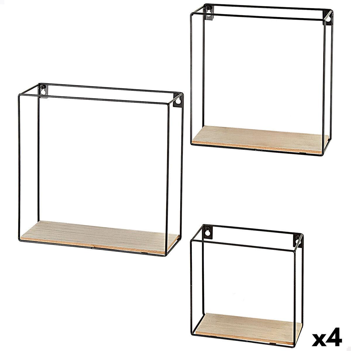 Estantería Max Home Hierro Madera MDF 30 x 30 x 10 cm (4 Unidades)