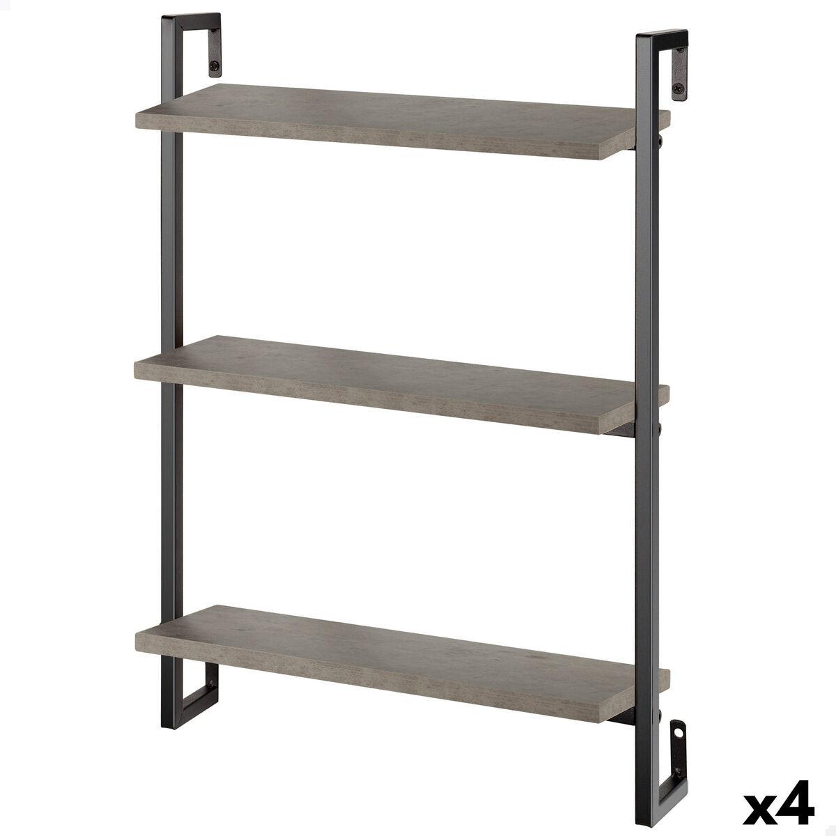 Estantería Max Home Hierro Madera MDF 40 X 55 X 12 cm (4 Unidades)