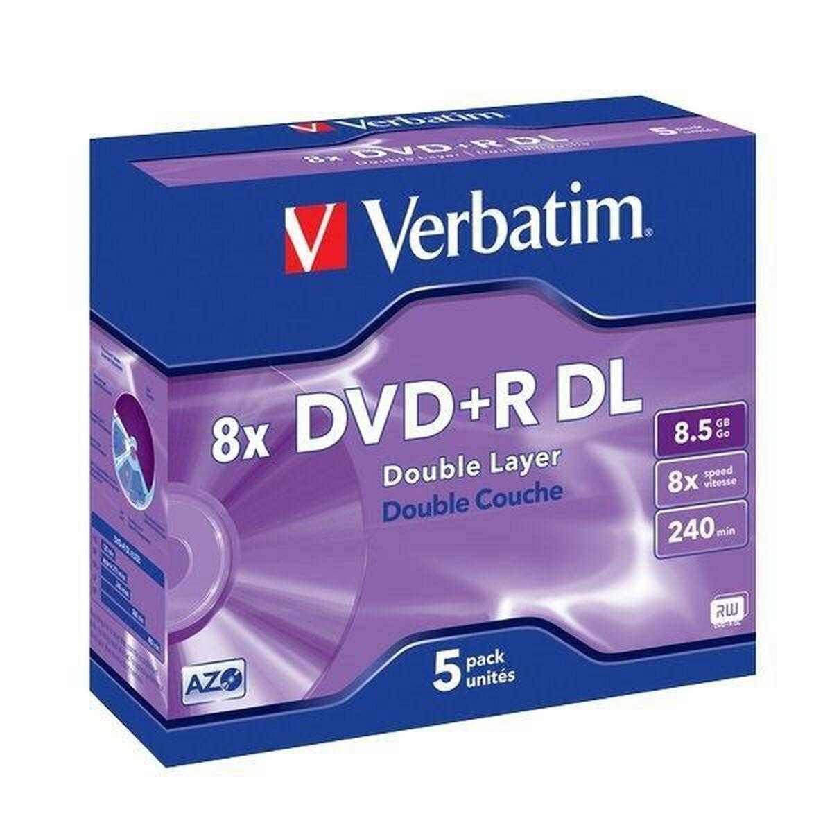 DVD-R Verbatim 8,5 GB 8x 5 pcs 5 Unidades 8,5 GB 8x (5 Unidades)