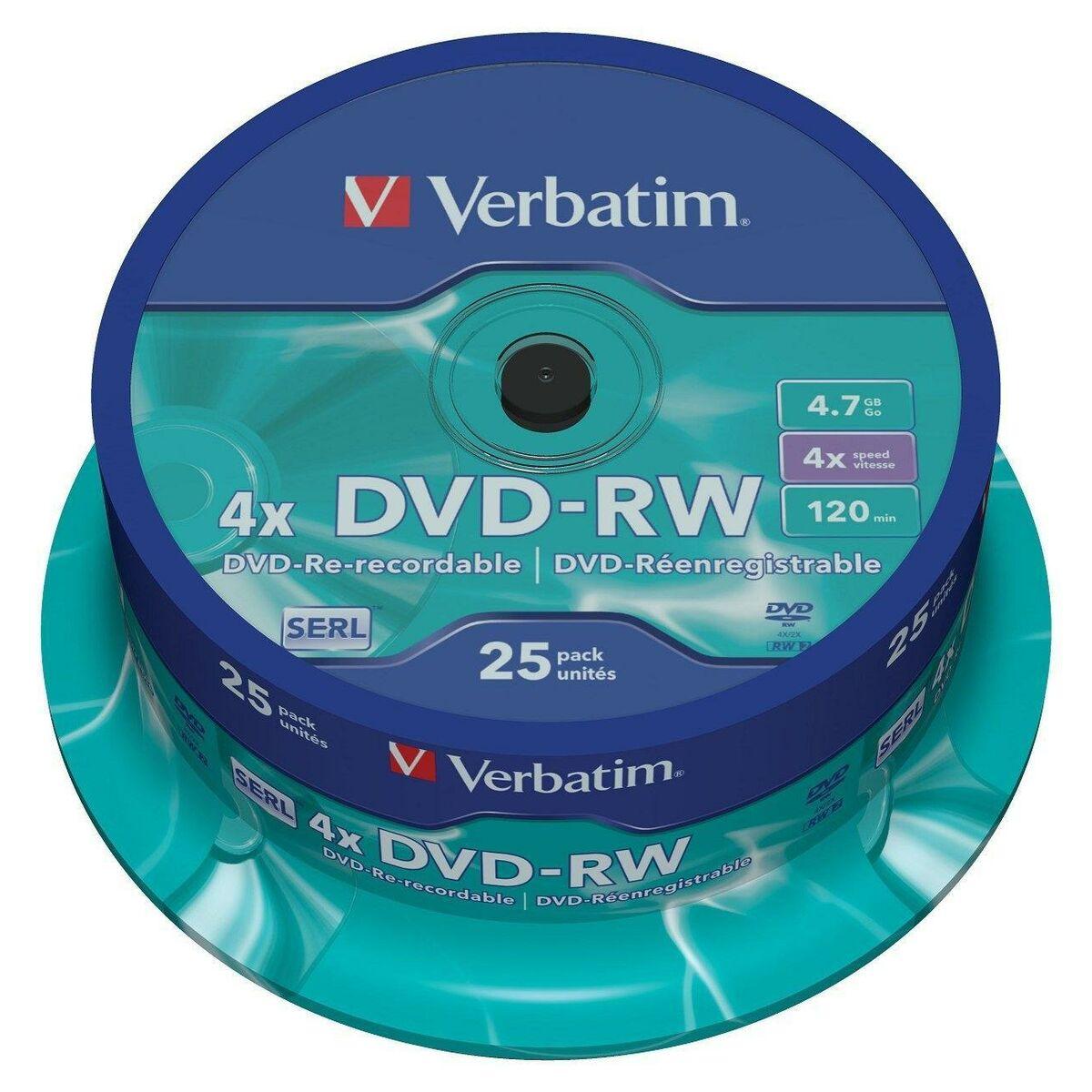 DVD-RW Verbatim 25 Unidades Multicolor 4,7 GB 4x