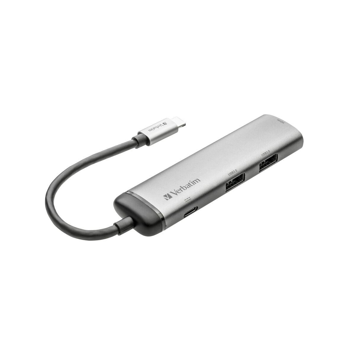 Hub USB Verbatim Plateado