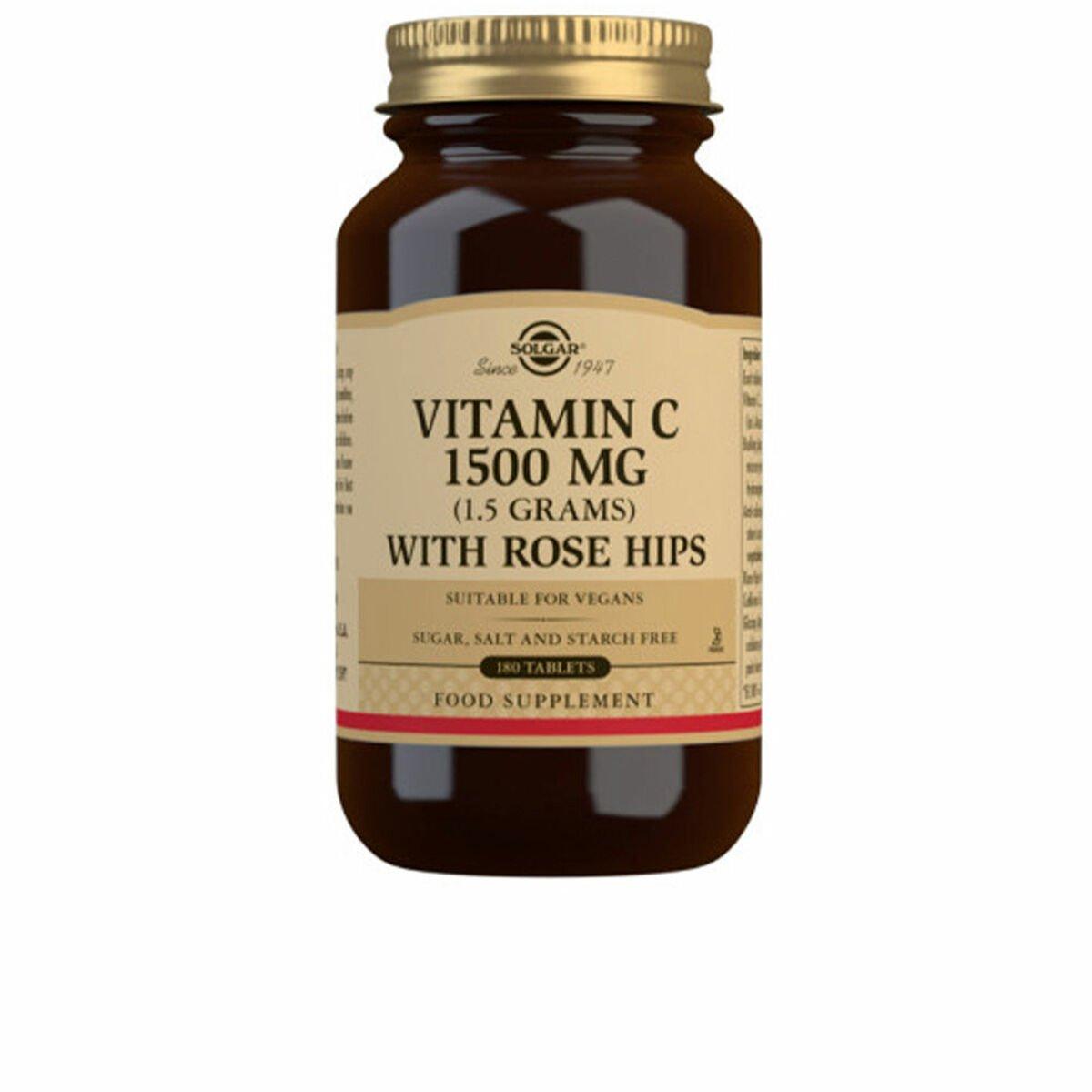 Rose Hips + Vitamina C con escaramujo Solgar C 180 Unidades