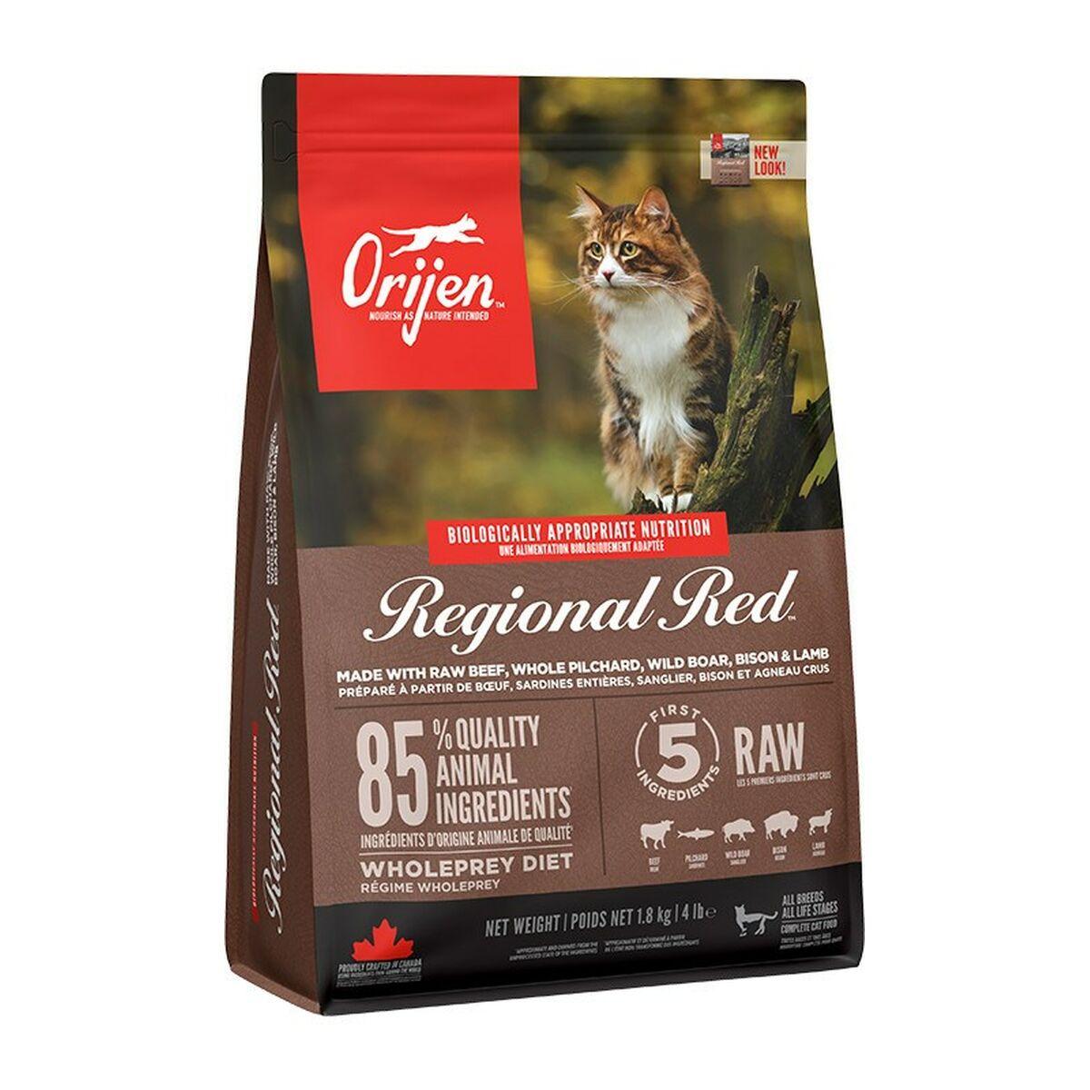 Comida para gato Orijen Regional Red Adulto Ternera Cordero Carne de vacuno Jabalí Cerdo 1,8 kg