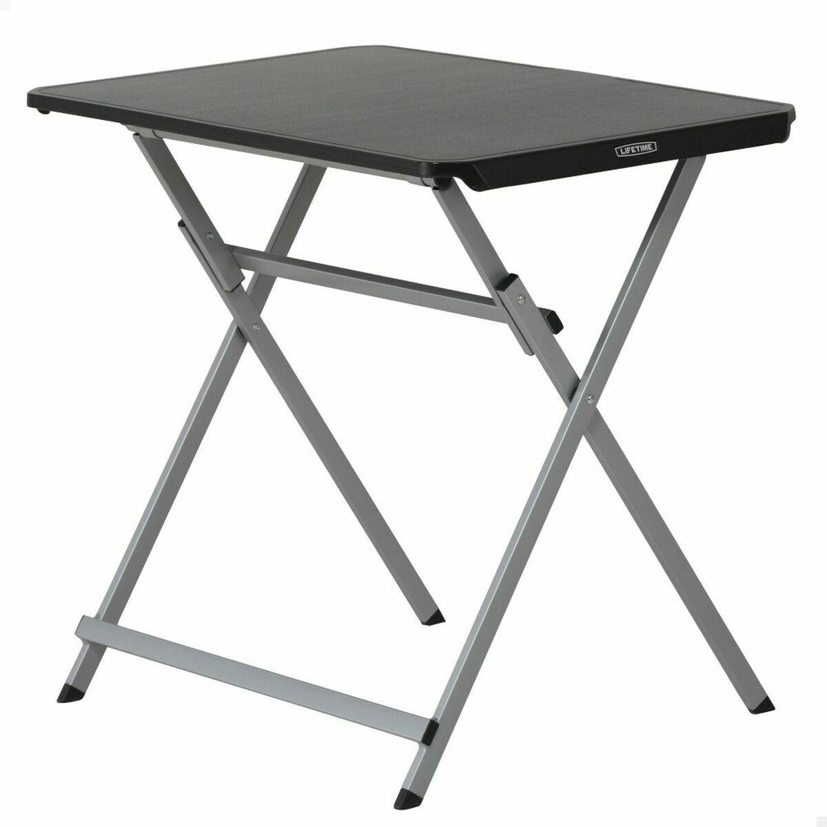Mesa Plegable Lifetime Negro Acero Plástico 75 x 50,5 x 66 cm