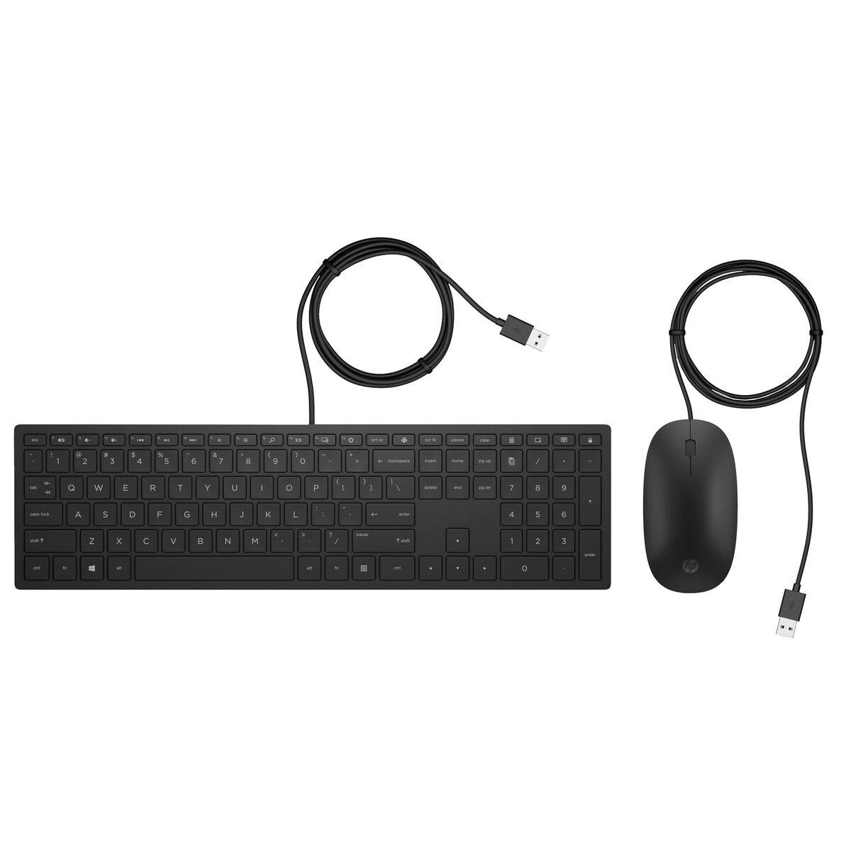 Teclado y Ratón HP 4CE97AA Negro