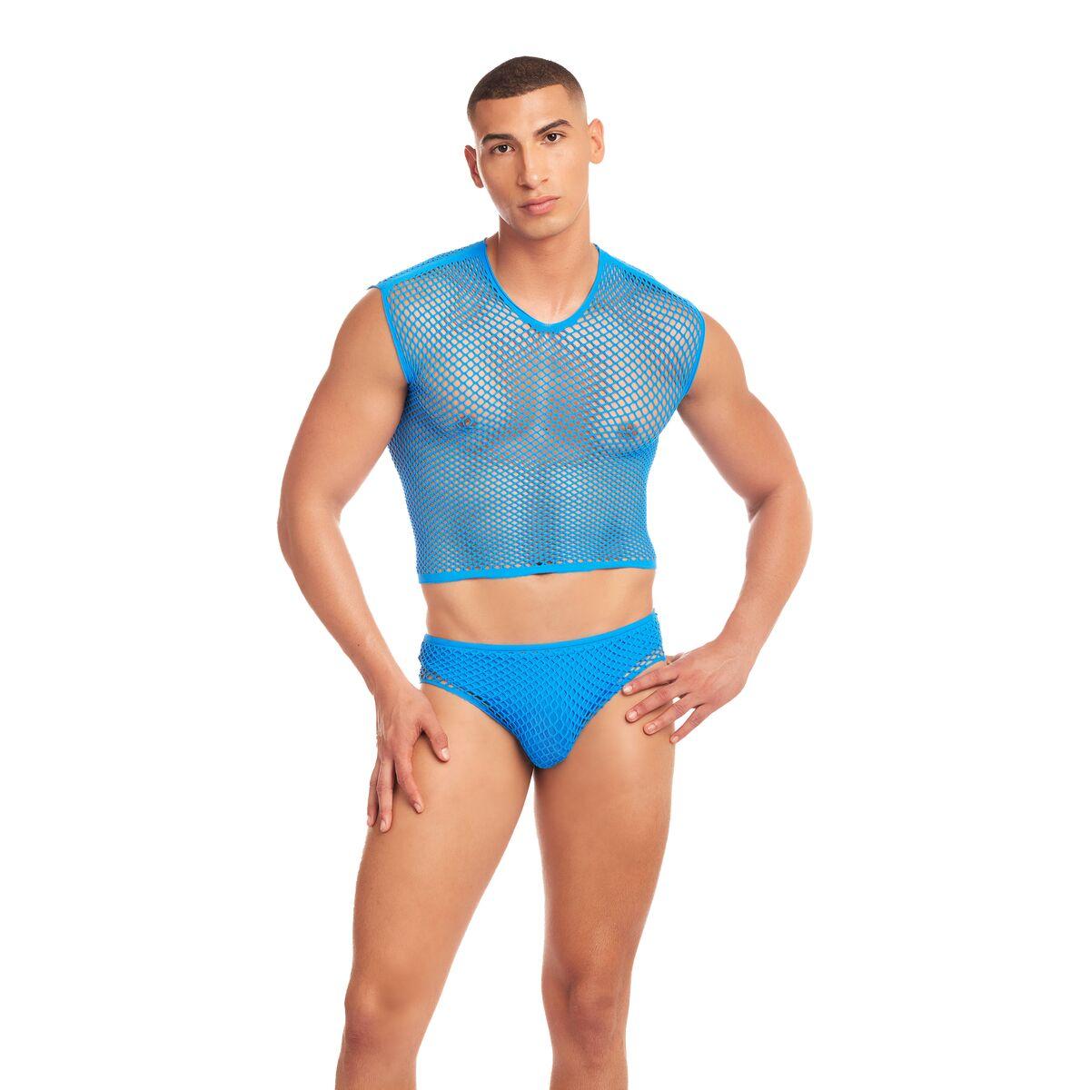 Disfraz Erótico Rainbow Party Azul L/XL