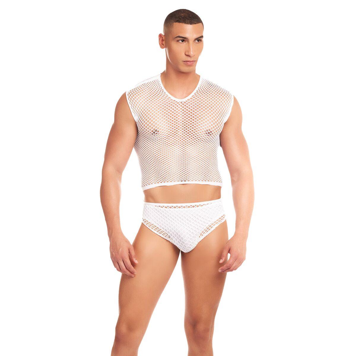 Disfraz Erótico Rainbow Party Blanco L/XL