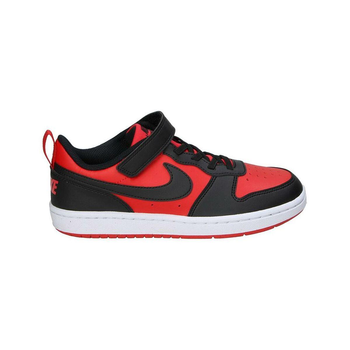 Zapatillas Deportivas Infantiles Nike COURT BOROUGH LOW RECRAFT BPV DV5457 600 Blanco Negro Rojo