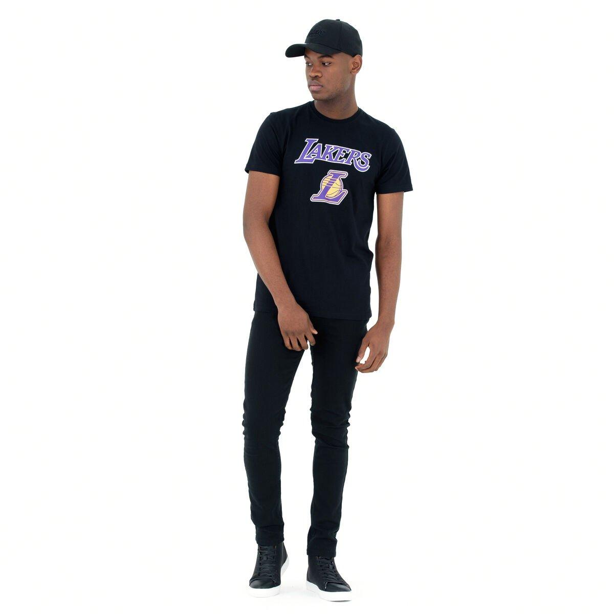 Camiseta Deportiva de Manga Corta New Era NOS NBA LOSLAK 60416756 Negro