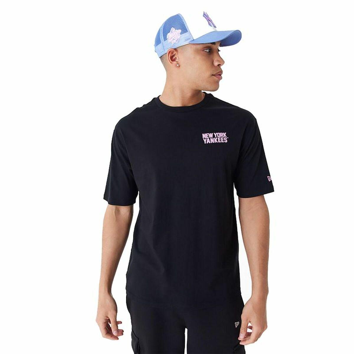 Camiseta Deportiva de Manga Corta New Era WORDMARK OS TEE NEYYAN 60435524 Negro (L)