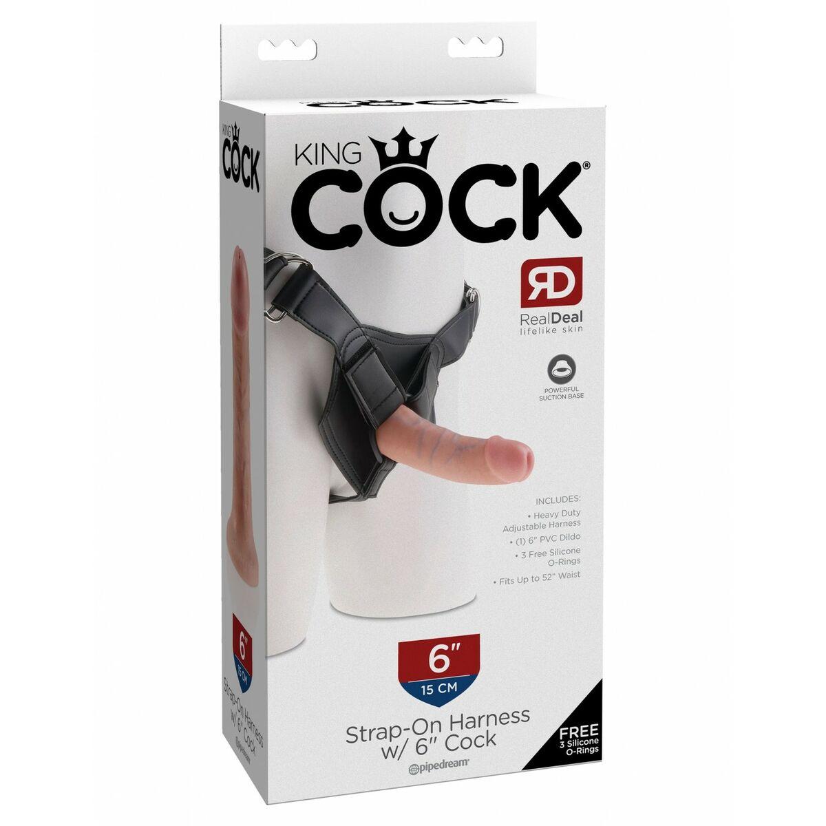 Consolador con arnés King Cock NS7068