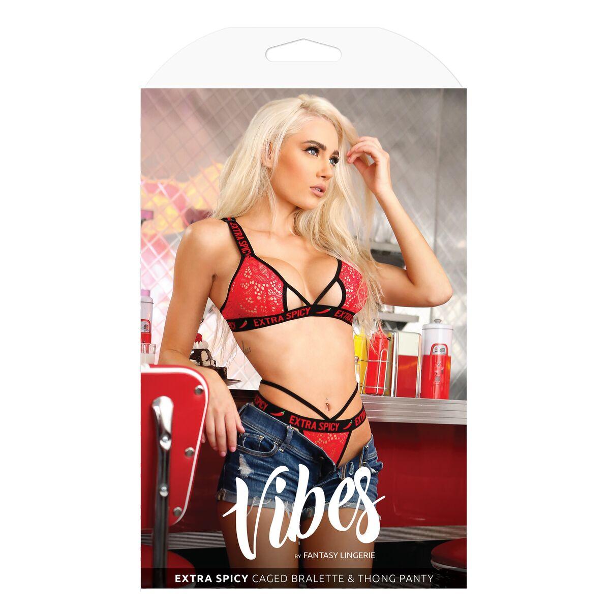 Conjunto de Lencería Fantasy Lingerie Rojo (L/XL)