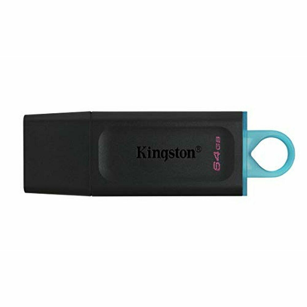 Memoria USB Kingston Exodia Negro Turquesa 64 GB