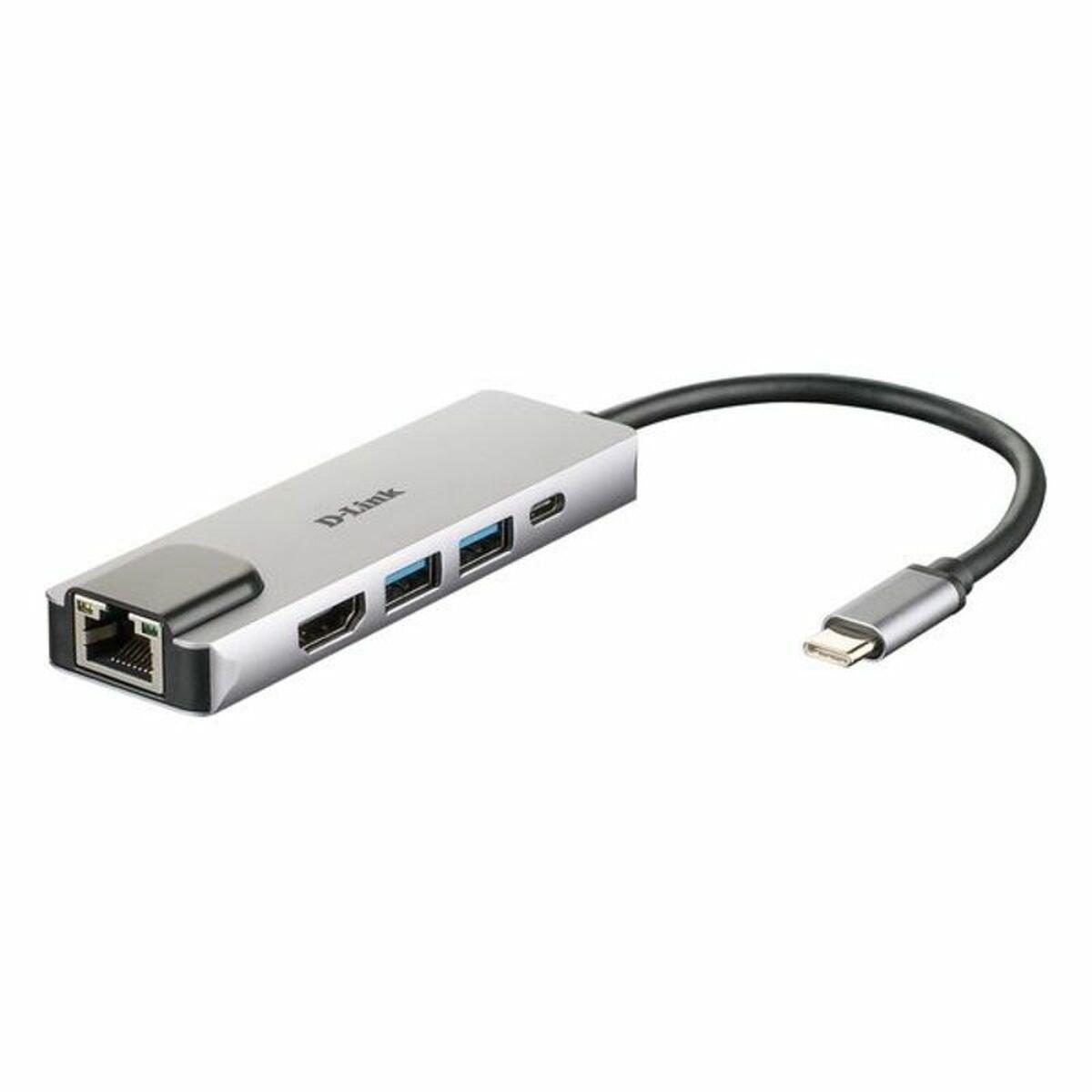 Hub USB C D-Link DUB-M520 Negro 60 W
