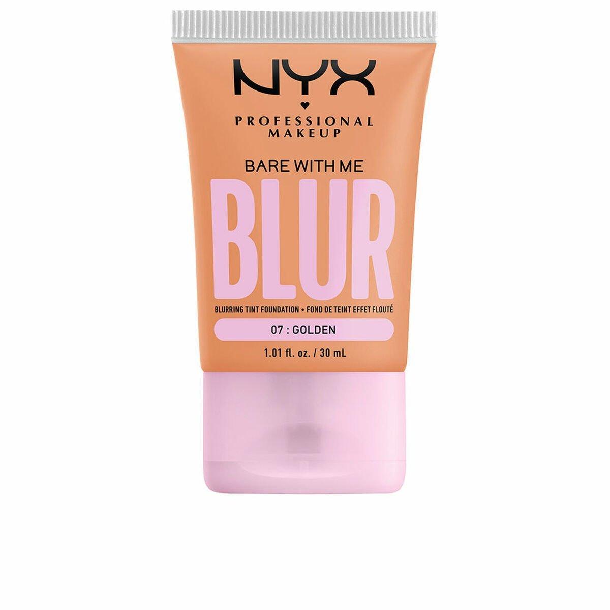 Base de Maquillaje Fluida NYX Bare With Me Blur Nº 07- golden 30 ml