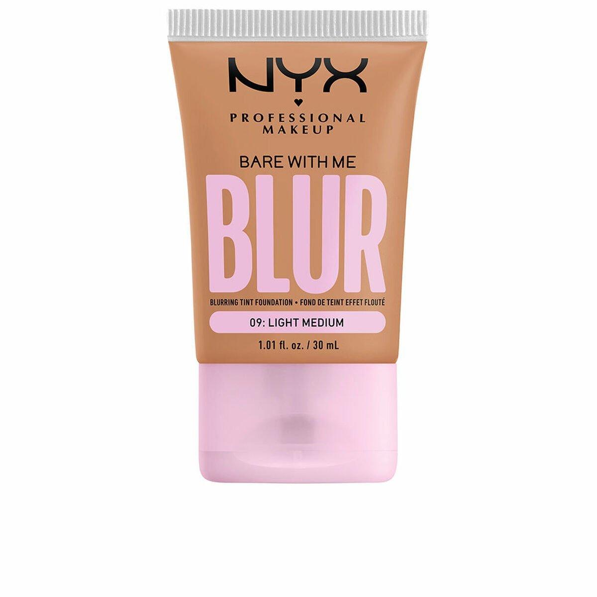 Base de Maquillaje Fluida NYX Bare With Me Blur Nº 09-light medium 30 ml