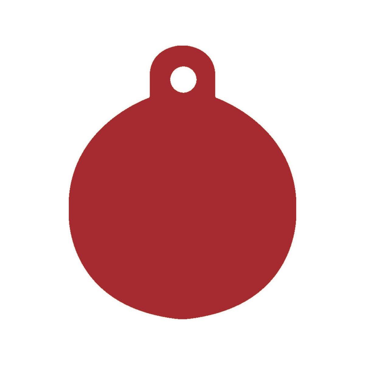 Placa identificativa para collar Imarc Circle Rojo