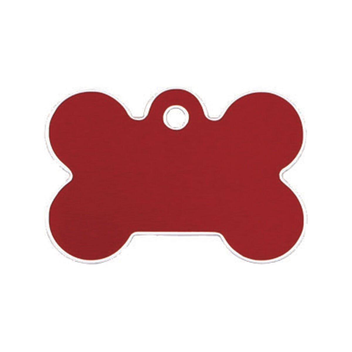 Placa identificativa para collar Imarc Bone Rojo