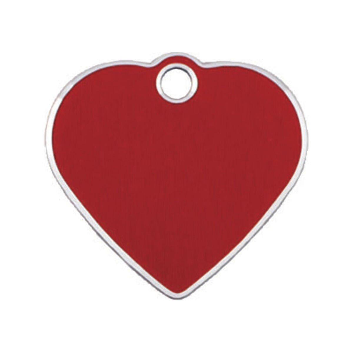 Placa identificativa para collar Imarc Heart Rojo