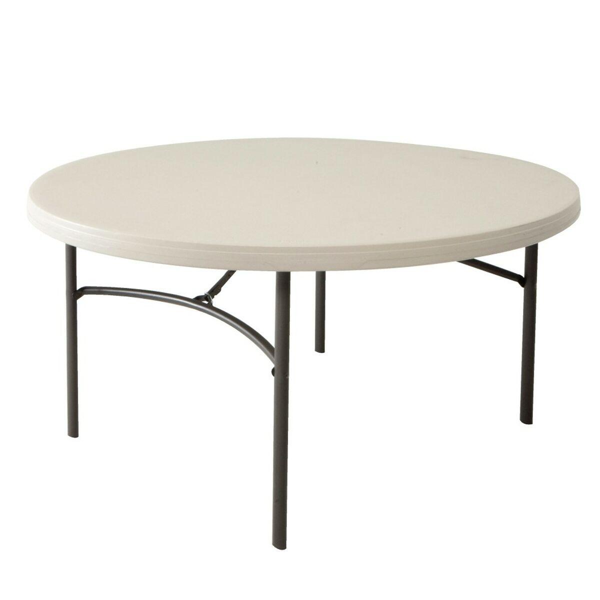 Mesa auxiliar Lifetime Crema 152 x 74 x 152 cm Acero Plástico