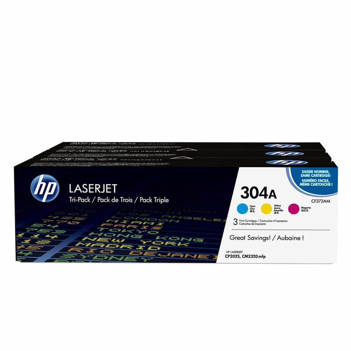 Tóner HP Pack de ahorro de 3 cartuchos de tóner original LaserJet HP 304A cian/magenta/amarillo Tricolor