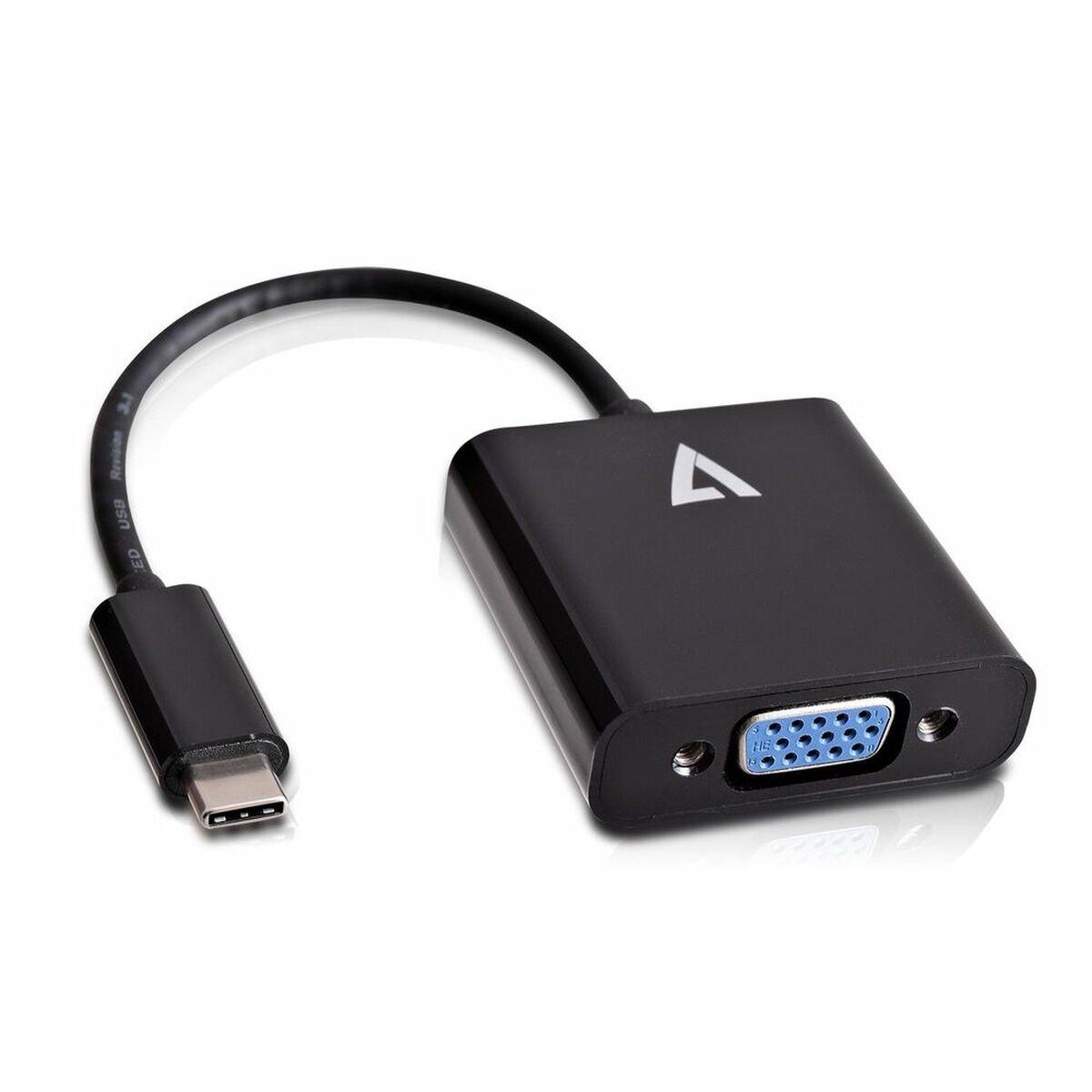 Adaptador USB C a VGA V7 V7UCVGA-BLK-1E Negro