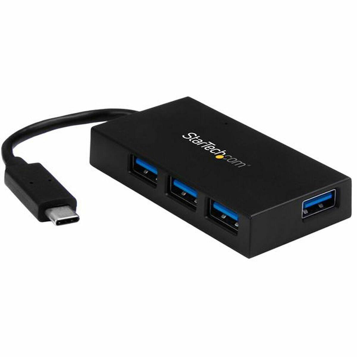 Hub USB Startech HB30C4AFS Blanco Negro