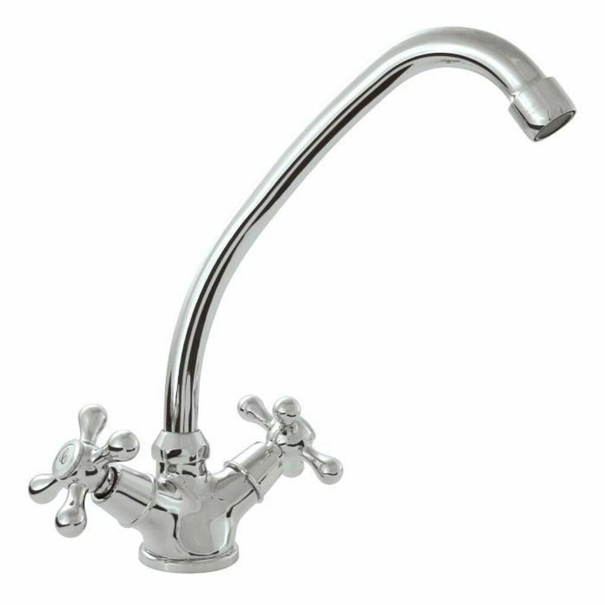 Grifo Monomando Rousseau BEVERLEY Gris Acero Inoxidable Latón