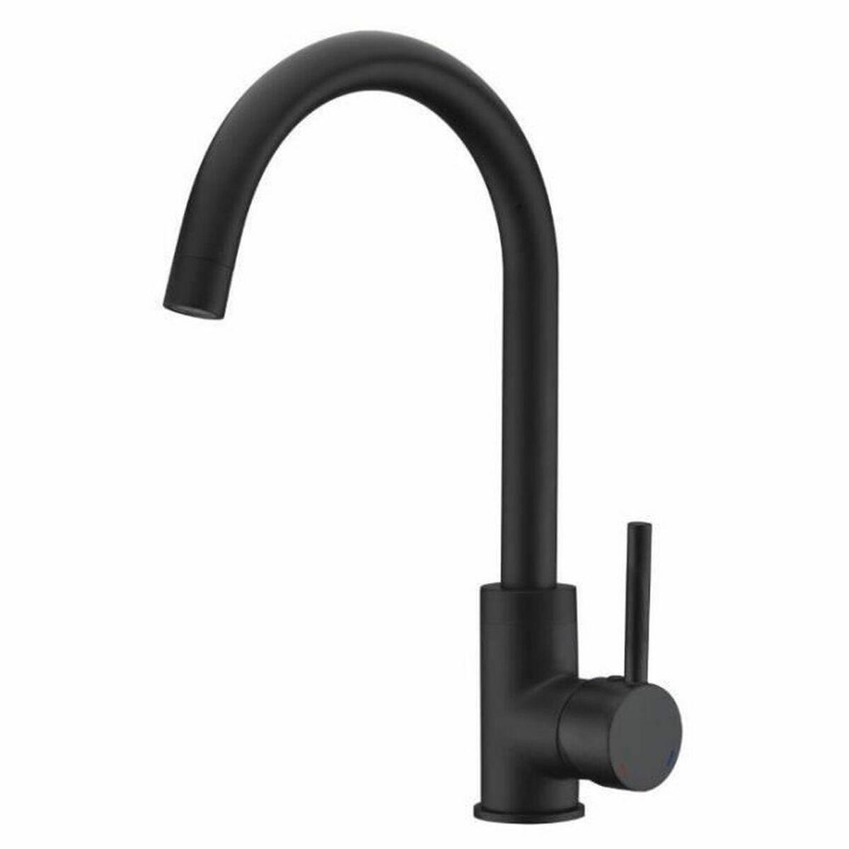 Grifo Monomando Rousseau 4060411 Negro Acero Inoxidable Latón