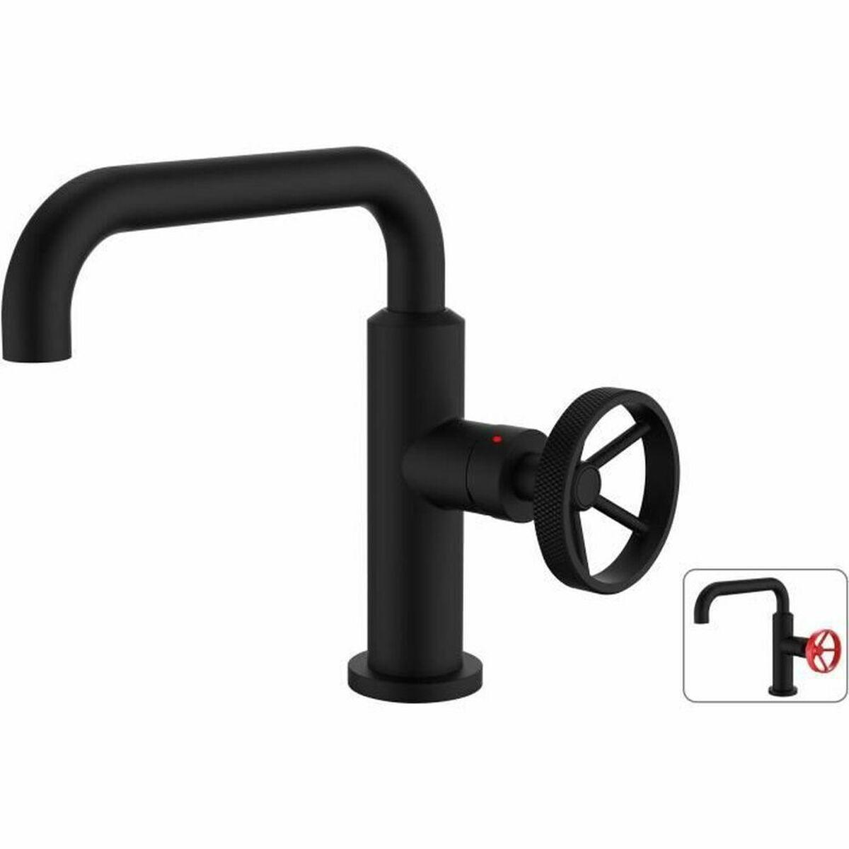 Grifo Monomando Rousseau Metal industrial Negro mate